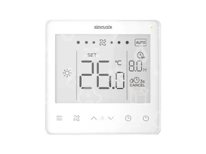 ovladač nástěnný digitální SINCLAIR s LCD displejem pro kanálové Fan Coil jednotky (SF-XXXD3)
